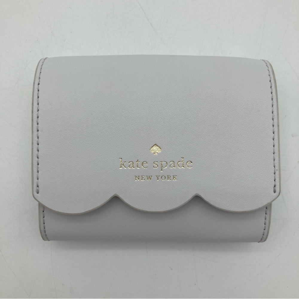 Kate Spade Gemma Foldover Flap Scalloped Edge Leather Wallet